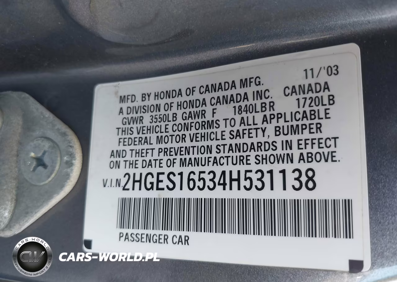 2004 Honda Civic Lx VIN:2HGES16534H531138 - 9