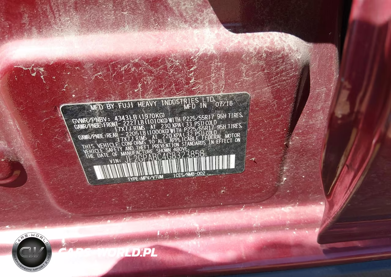 2016 Subaru Crosstrek 2.0I Premium VIN:JF2GPABC4G8323858 - 9