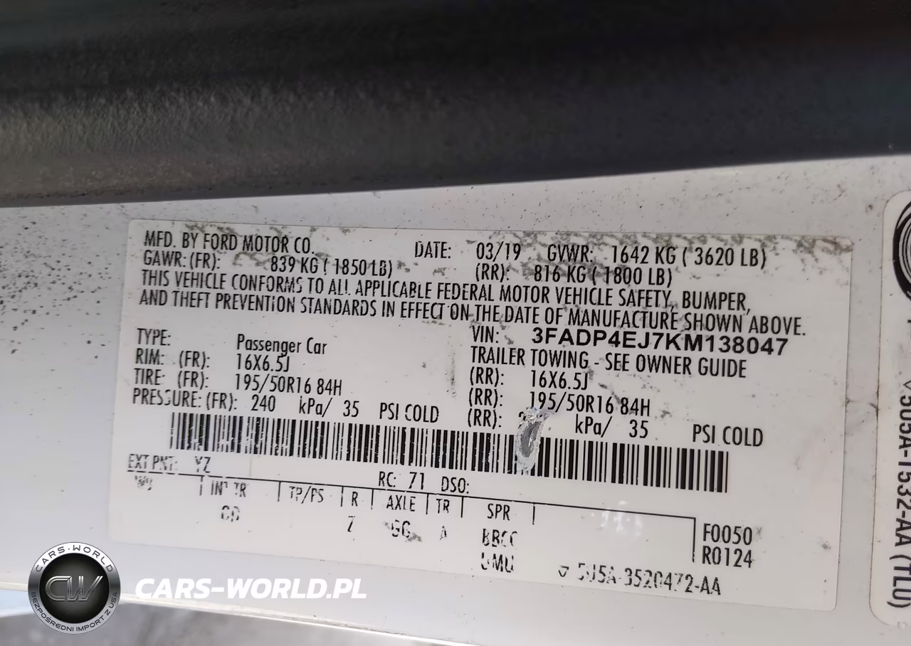 2019 Ford Fiesta Se VIN:3FADP4EJ7KM138047 - 9