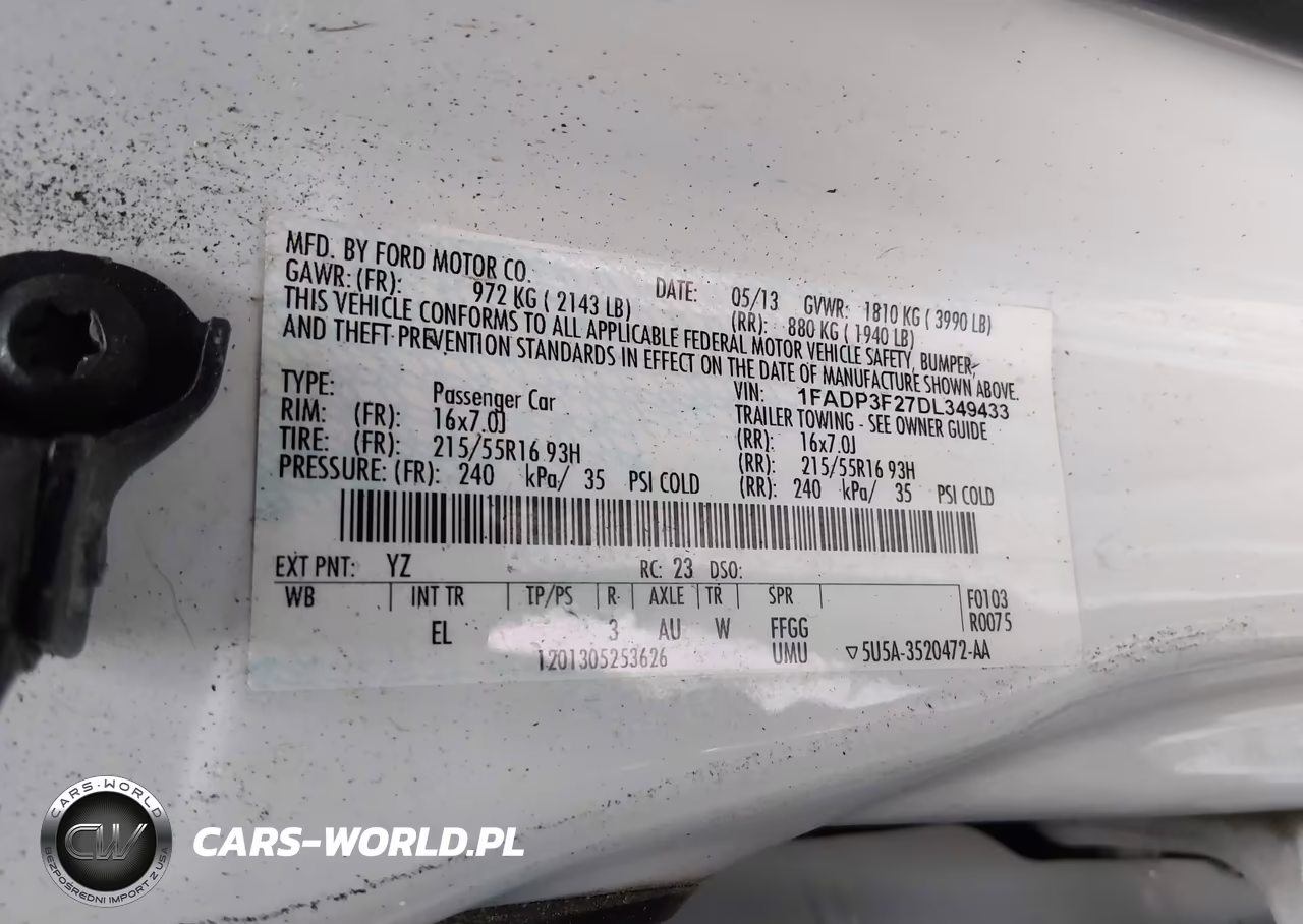 2013 Ford Focus Se VIN:1FADP3F27DL349433 - 9