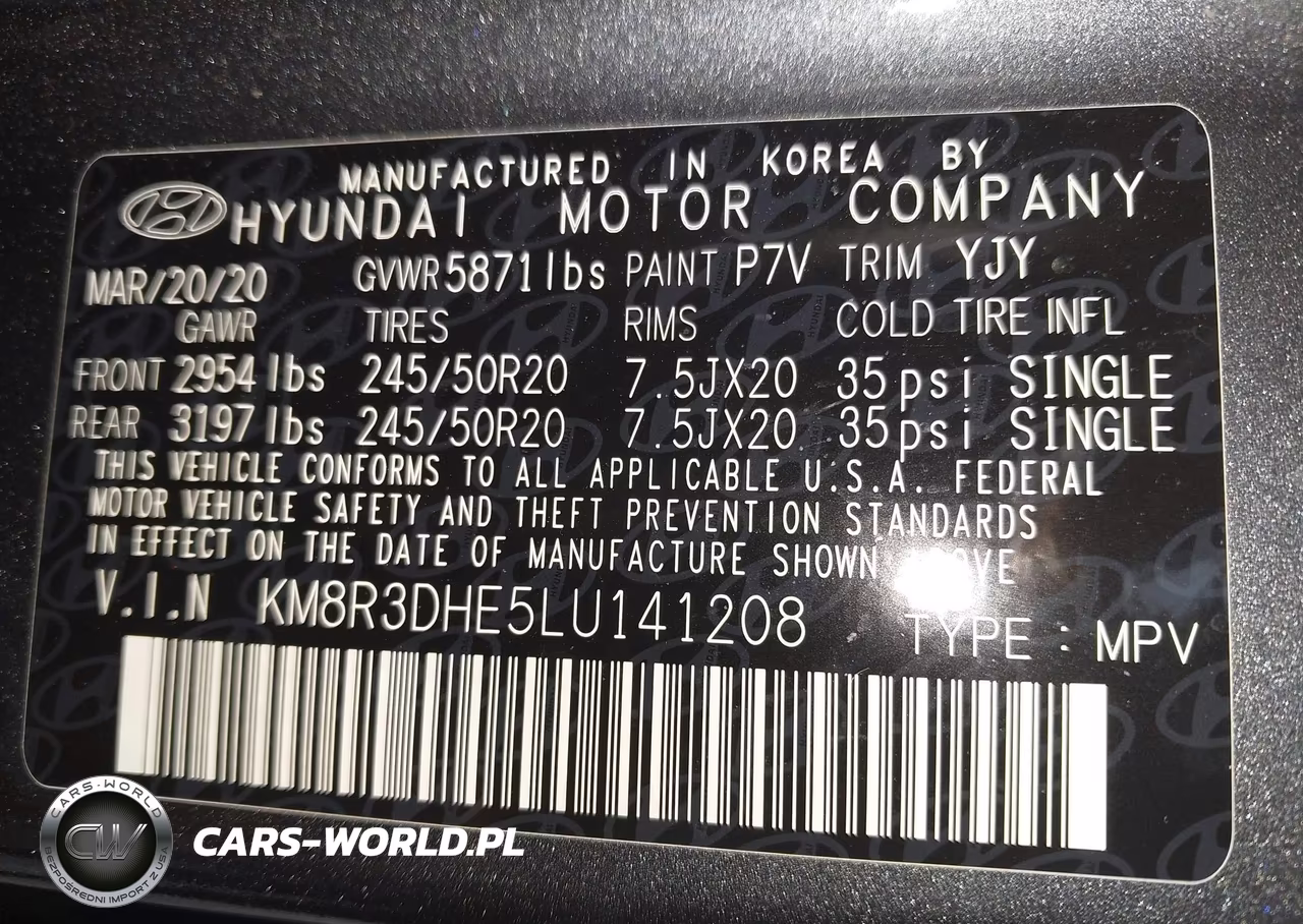 2020 Hyundai Palisade Sel VIN:KM8R3DHE5LU141208 - 9