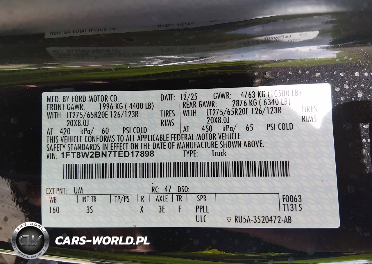 2026 Ford F-250 Xlt VIN:1FT8W2BN7TED17898 - 9