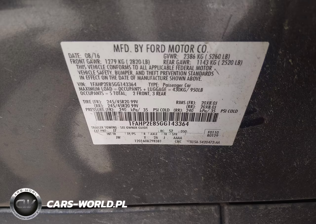 2016 Ford Taurus Sel VIN:1FAHP2E85GG143364 - 9