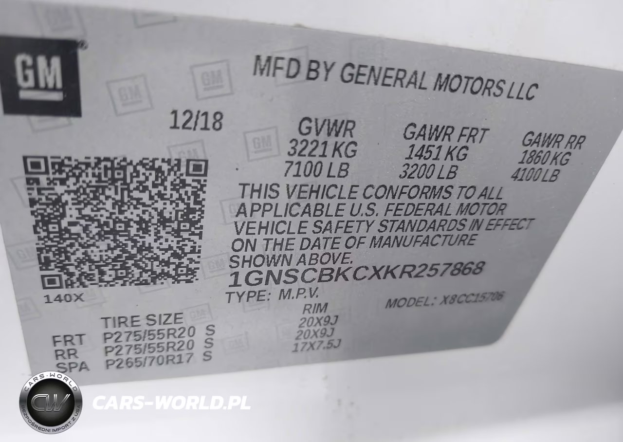 2019 Chevrolet Tahoe Lt VIN:1GNSCBKCXKR257868 - 9