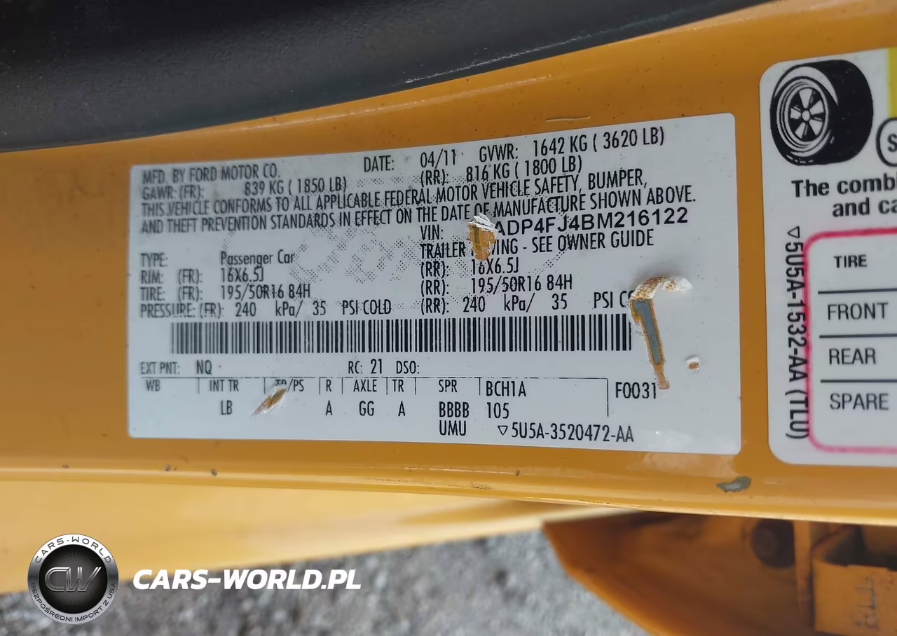 2011 Ford Fiesta Ses VIN:3FADP4FJ4BM216122 - 9