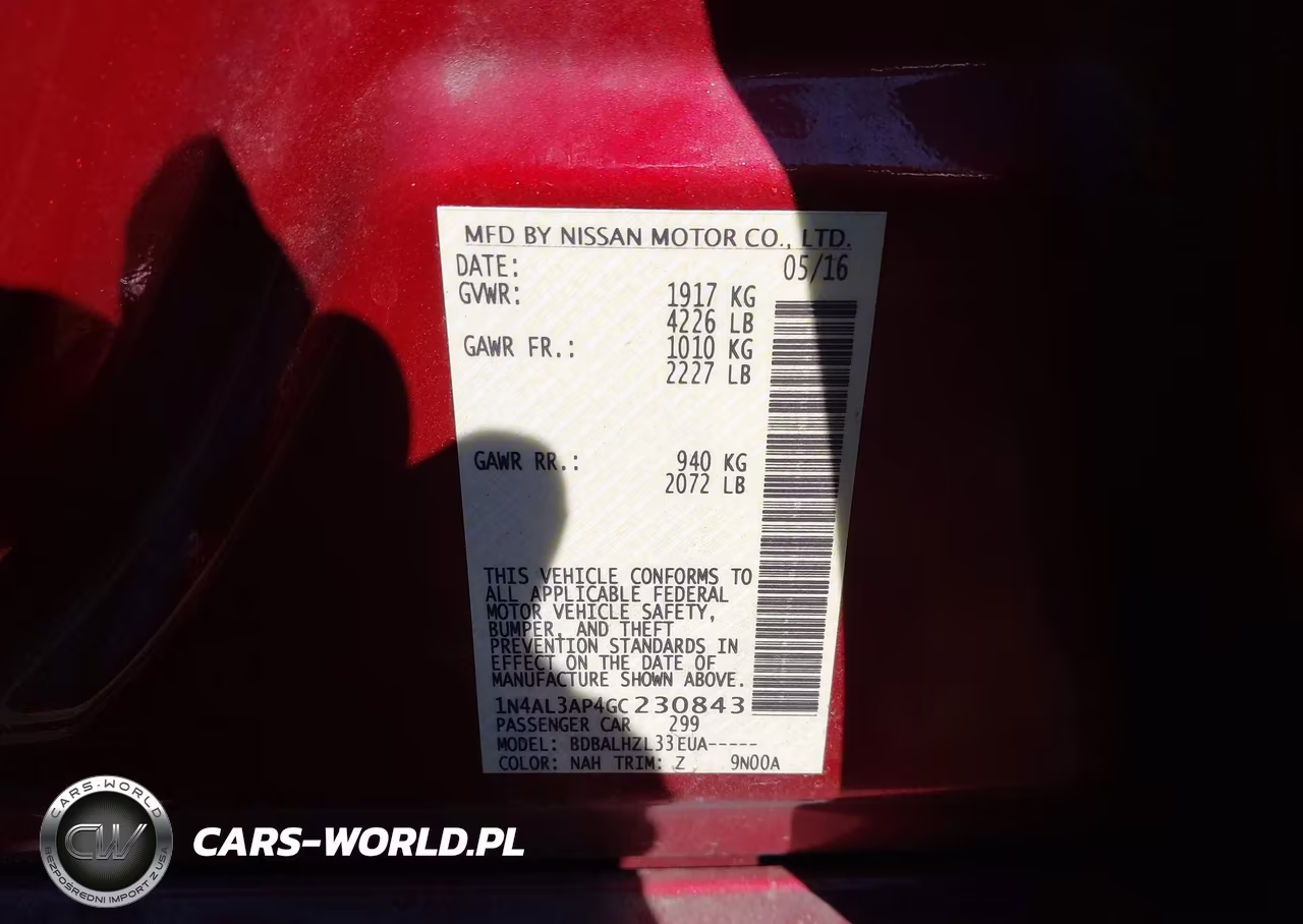 2016 Nissan Altima 2.5 Sr VIN:1N4AL3AP4GC230843 - 9