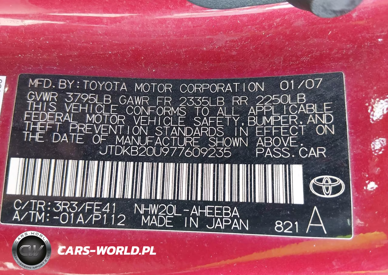 2007 Toyota Prius VIN:JTDKB20U977609235 - 9