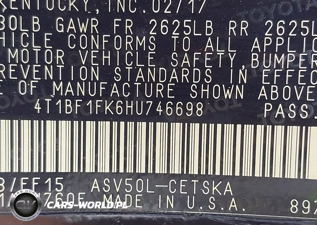 2017 Toyota Camry Se VIN:4T1BF1FK6HU746698 - 9