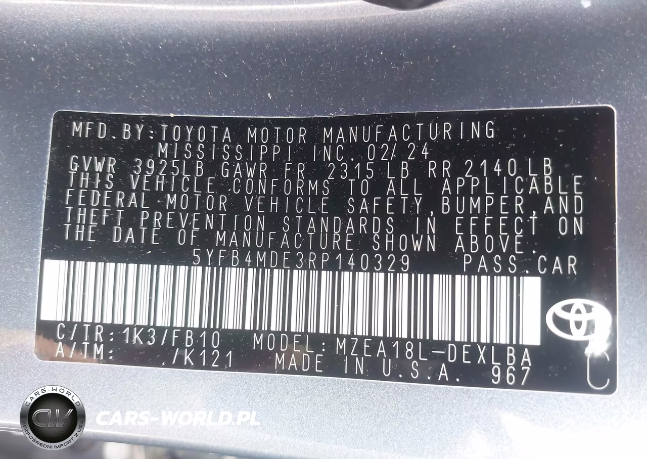 2024 Toyota Corolla Le VIN:5YFB4MDE3RP140329 - 9