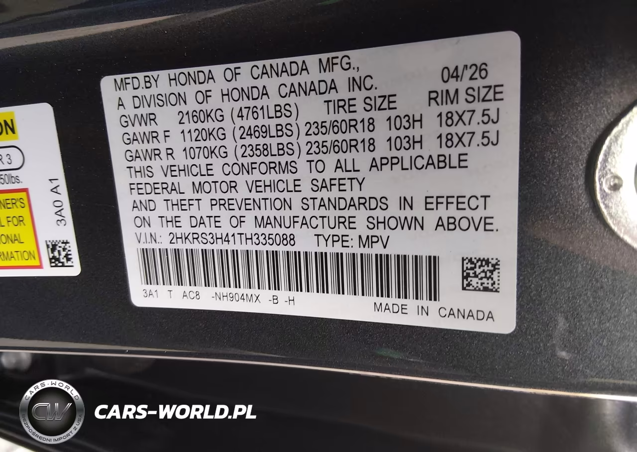 2026 Honda Cr-V Ex 2Wd VIN:2HKRS3H41TH335088 - 9