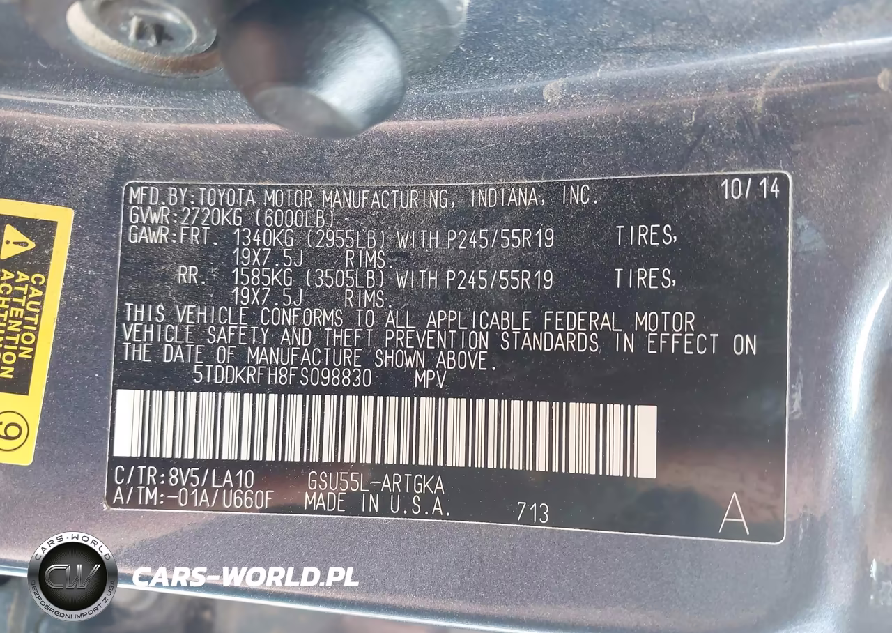 2015 Toyota Highlander Limited V6 VIN:5TDDKRFH8FS098830 - 9