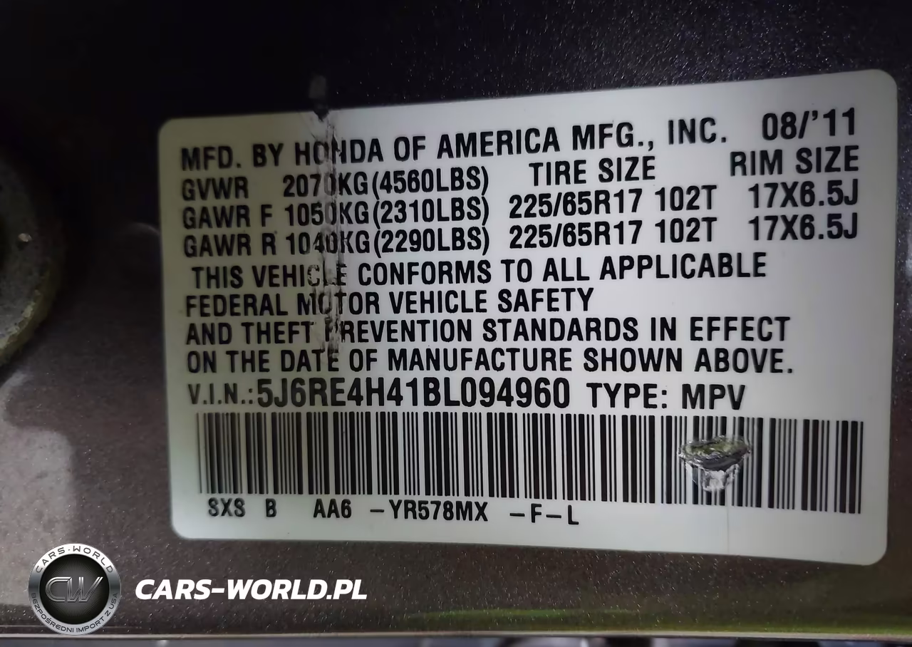 2011 Honda Cr-V Se VIN:5J6RE4H41BL094960 - 9