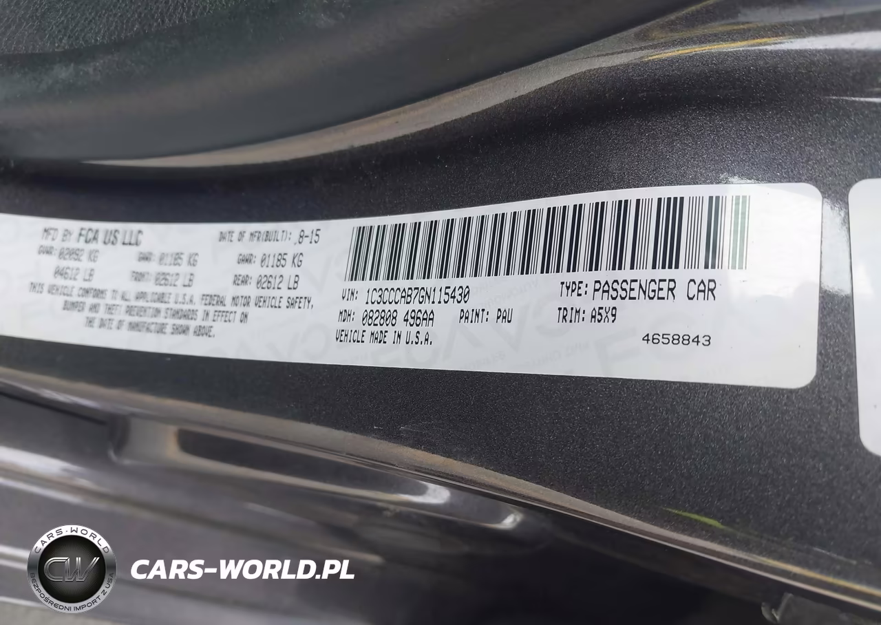 2016 Chrysler 200 Limited VIN:1C3CCCAB7GN115430 - 9