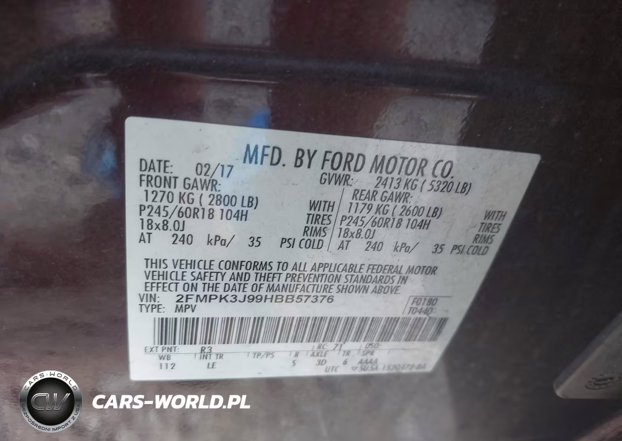 2017 Ford Edge Sel VIN:2FMPK3J99HBB57376 - 9