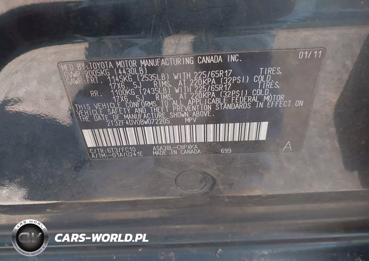 2011 Toyota Rav4 VIN:2T3ZF4DV0BW072205 - 9