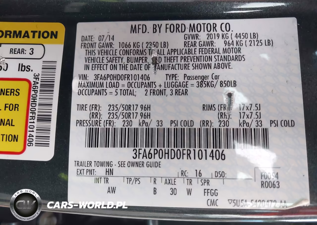 2015 Ford Fusion Se VIN:3FA6P0HD0FR101406 - 9