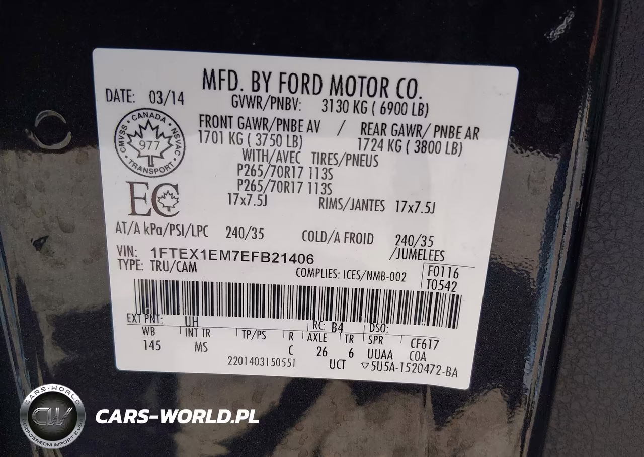 2014 Ford F-150 Xlt VIN:1FTEX1EM7EFB21406 - 9