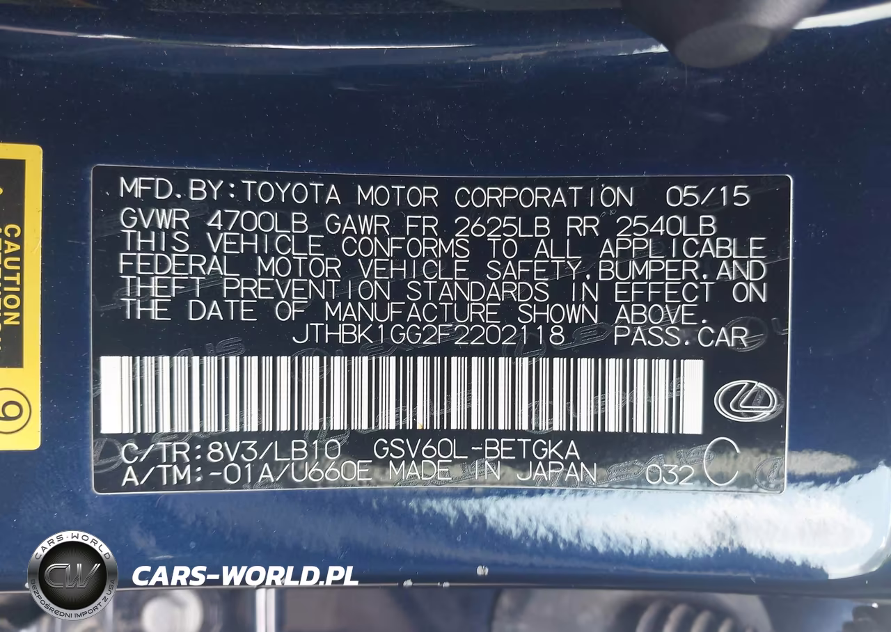 2015 Lexus Es 350 VIN:JTHBK1GG2F2202118 - 9