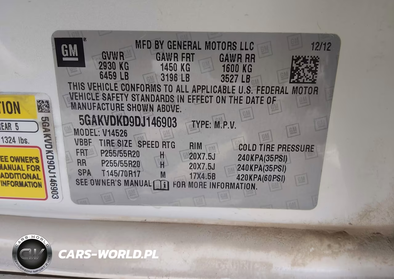 2013 Buick Enclave Premium VIN:5GAKVDKD9DJ146903 - 9