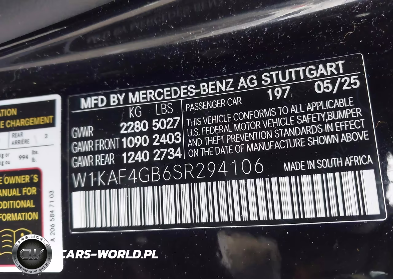 2025 Mercedes-Benz C 300 VIN:W1KAF4GB6SR294106 - 9