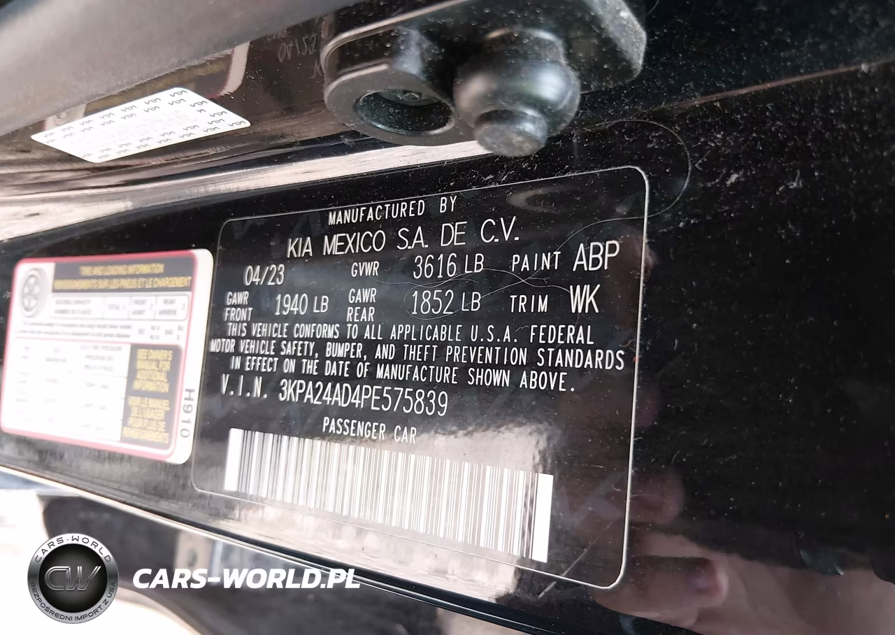 2023 Kia Rio Lx VIN:3KPA24AD4PE575839 - 9