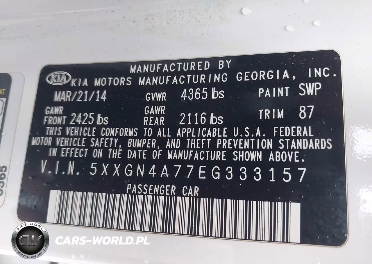 2014 Kia Optima Ex VIN:5XXGN4A77EG333157 - 9