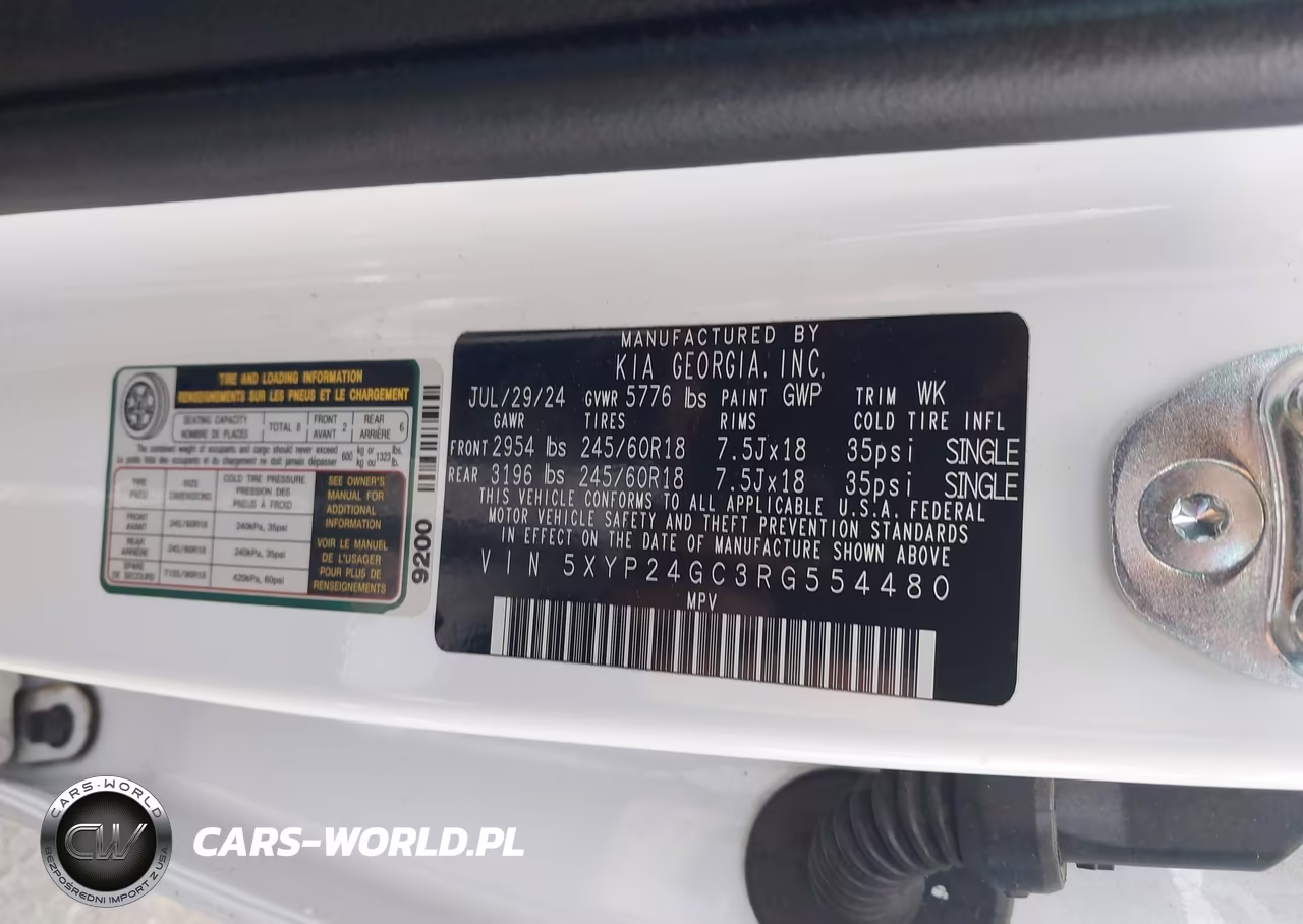 2024 Kia Telluride Lx VIN:5XYP24GC3RG554480 - 9