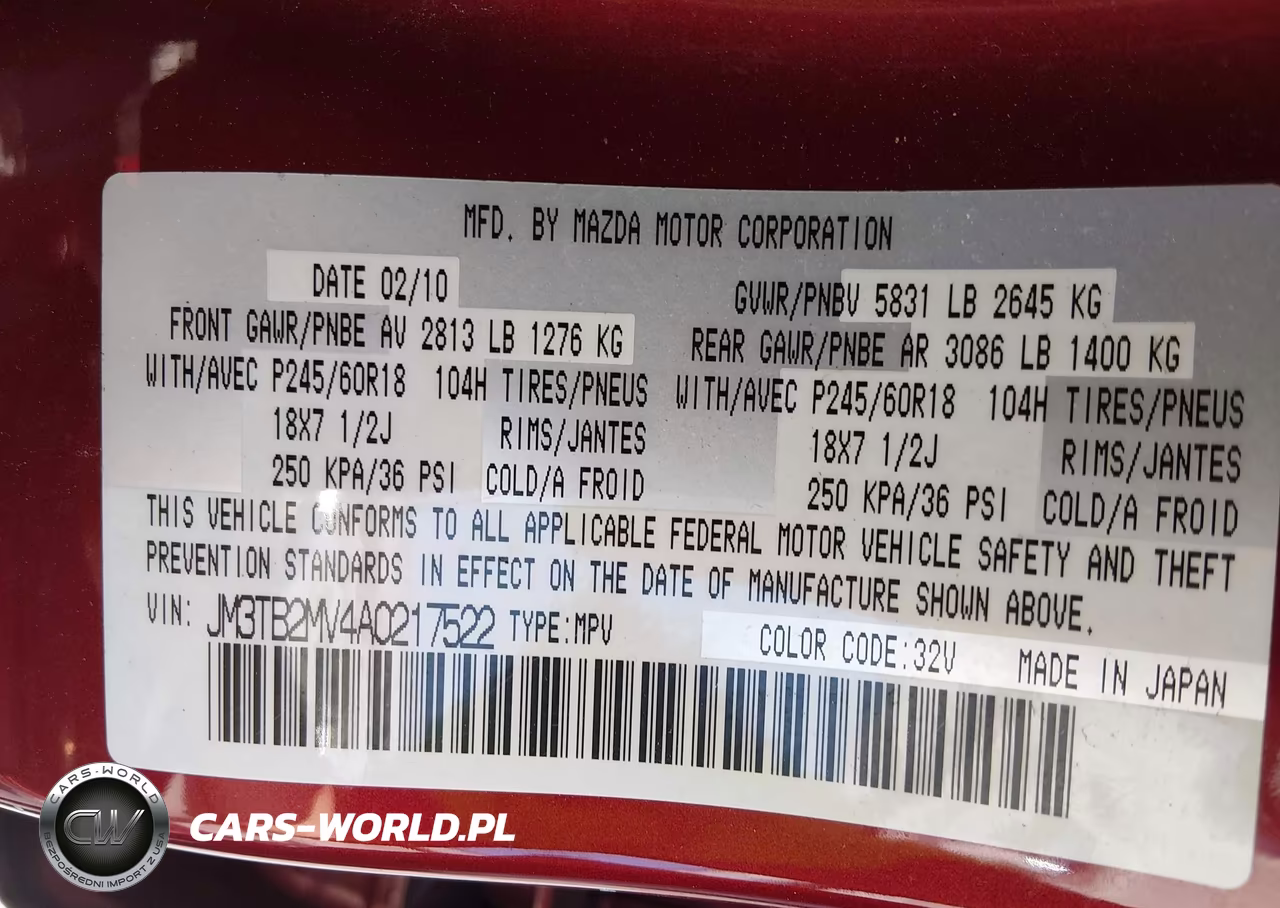 2010 Mazda Cx-9 Touring VIN:JM3TB2MV4A0217522 - 9