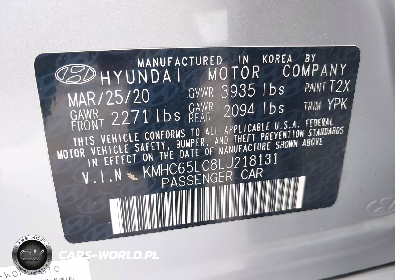 2020 Hyundai Ioniq Hybrid Blue VIN:KMHC65LC8LU218131 - 9