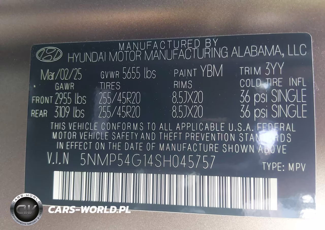 2025 Hyundai Santa Fe Hybrid Calligraphy VIN:5NMP54G14SH045757 - 9