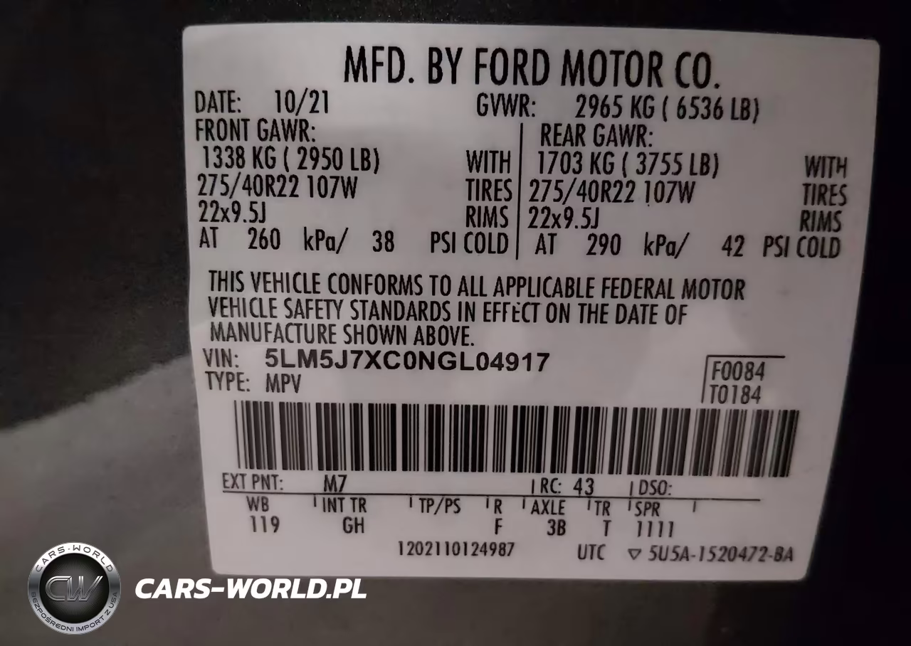 2022 Lincoln Aviator Reserve VIN:5LM5J7XC0NGL04917 - 9