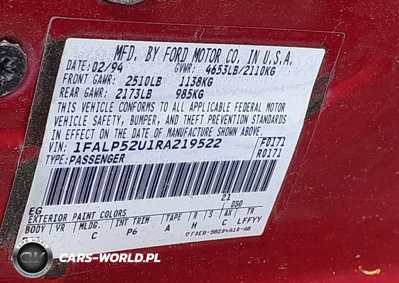 1994 Ford Taurus Gl VIN:1FALP52U1RA219522 - 9