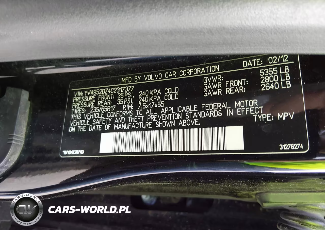 2012 Volvo Xc60 3.2-3.2 Platinum-3.2 Premier-3.2 Premier Plus VIN:YV4952DZ4C2317377 - 9