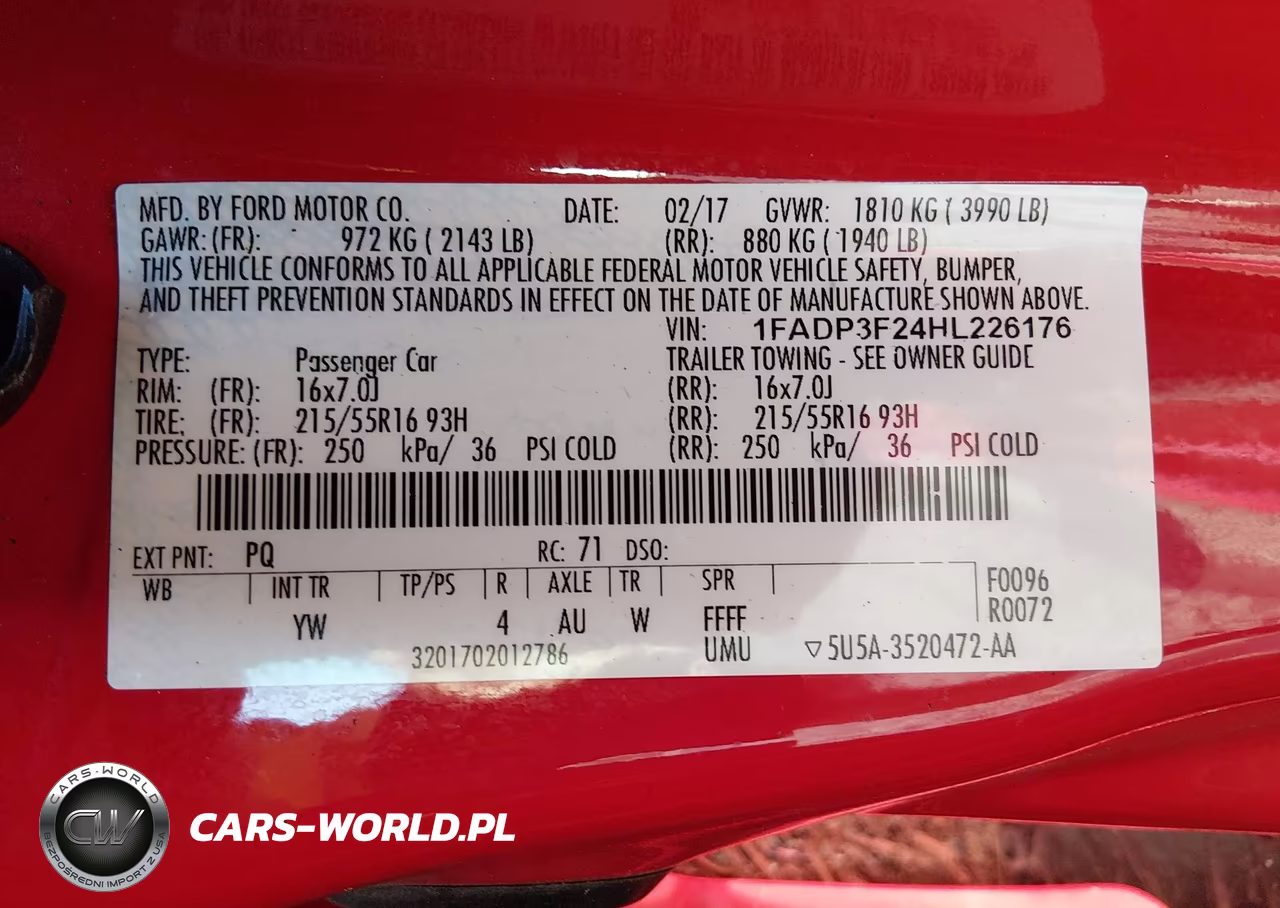 2017 Ford Focus Se VIN:1FADP3F24HL226176 - 9