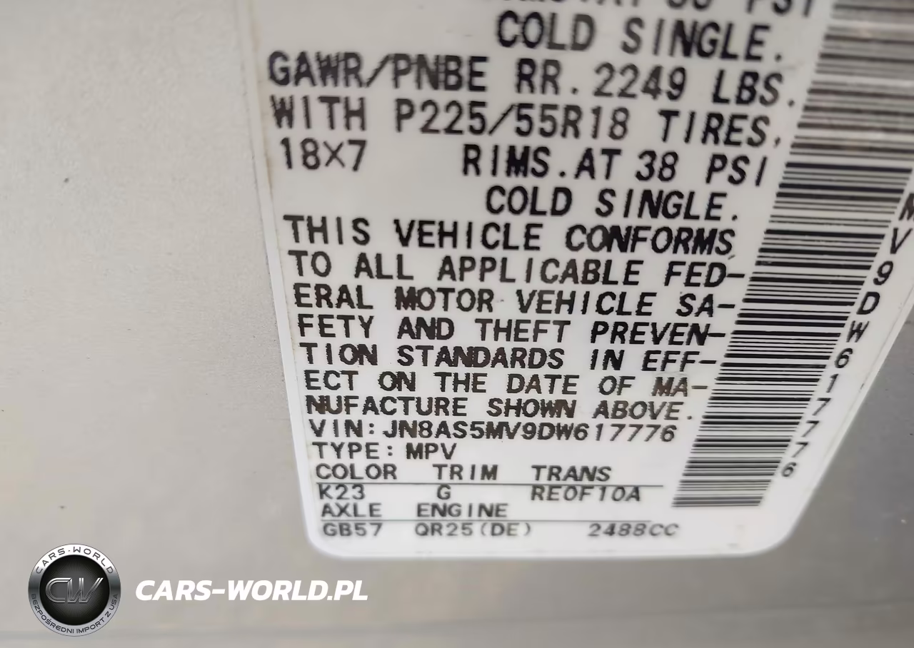 2013 Nissan Rogue Sv W-Sl Pkg VIN:JN8AS5MV9DW617776 - 9