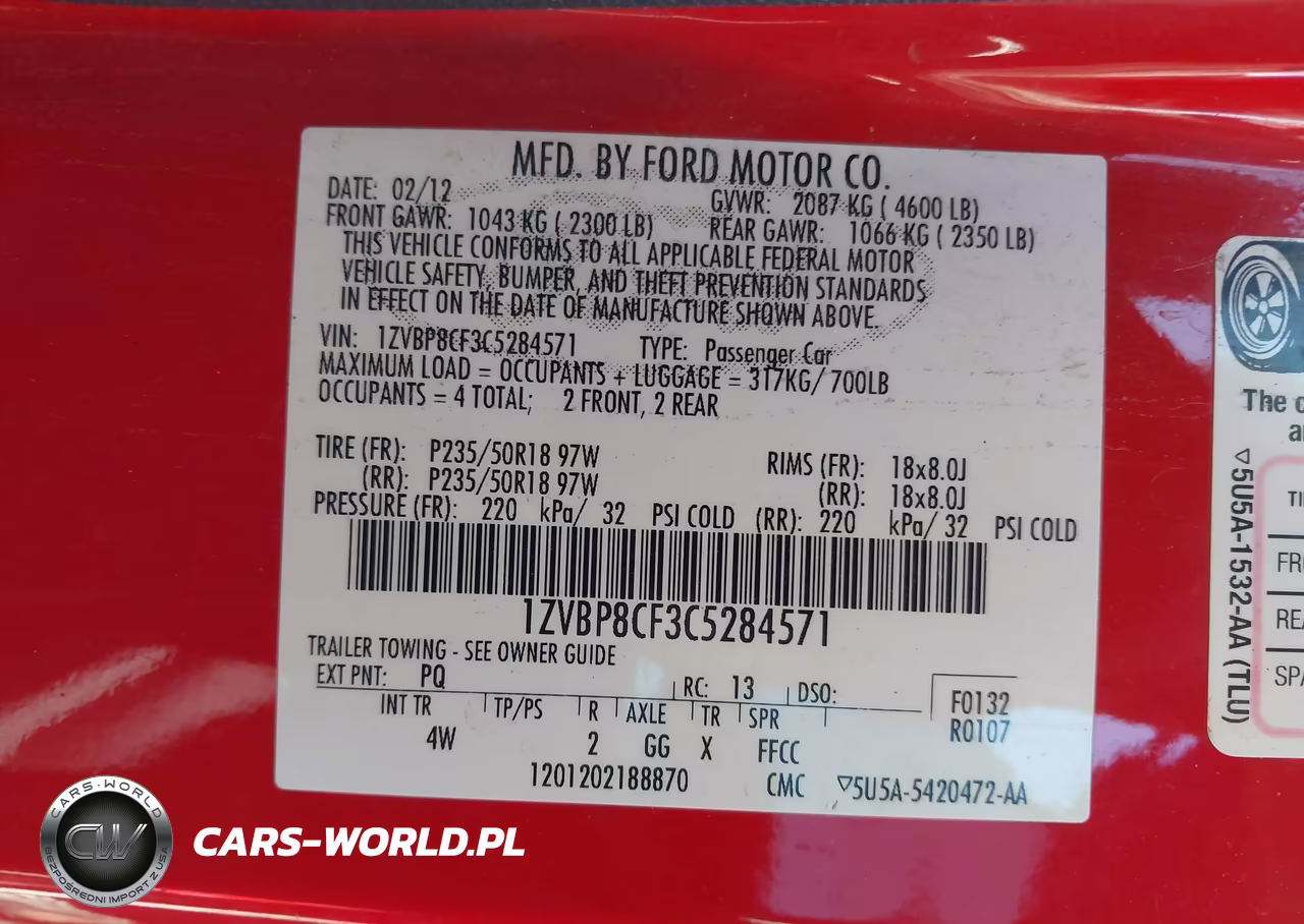 2012 Ford Mustang Gt Premium VIN:1ZVBP8CF3C5284571 - 9