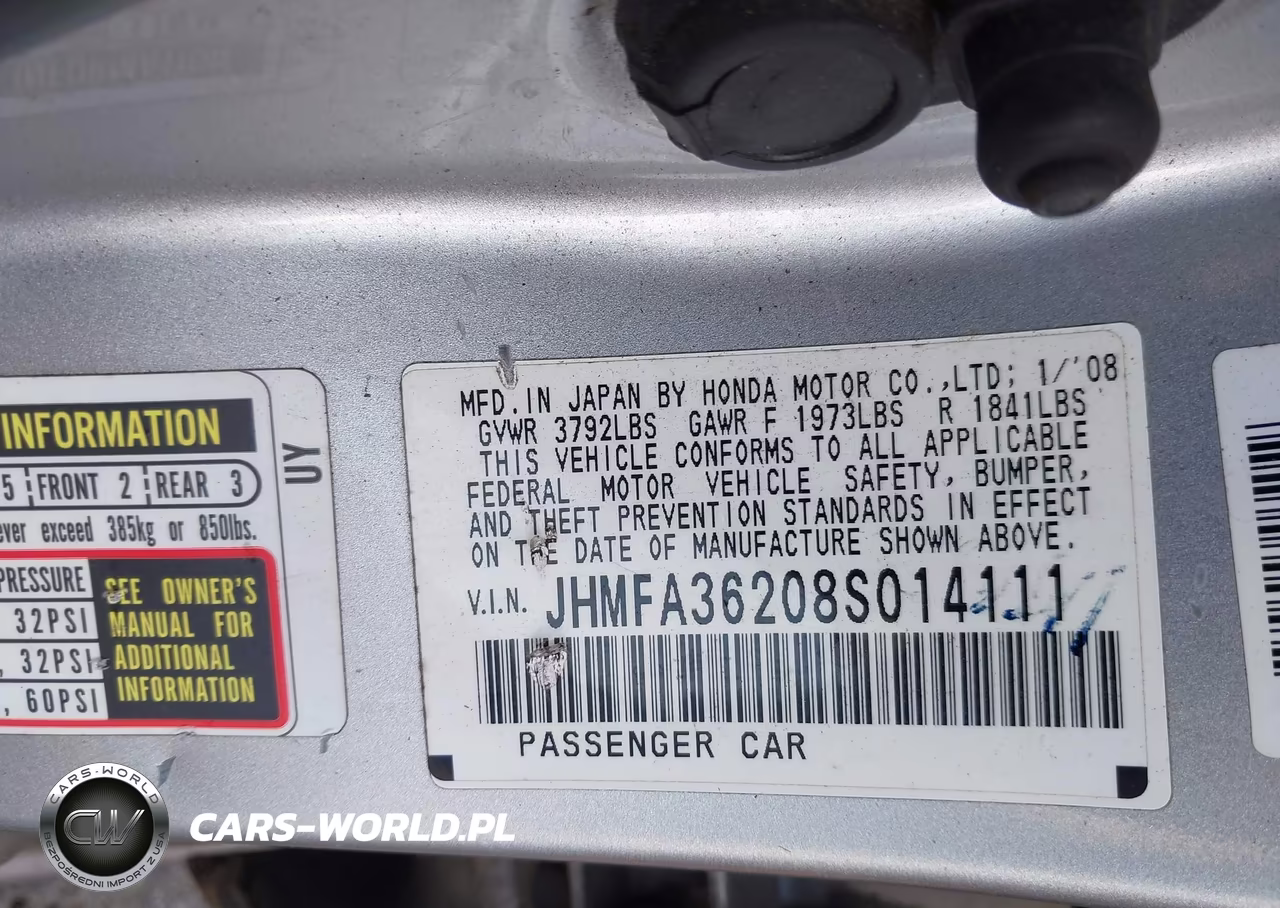 2008 Honda Civic Hybrid VIN:JHMFA36208S014111 - 9