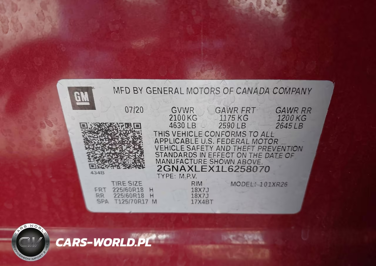 2020 Chevrolet Equinox Fwd Lt 2.0L Turbo VIN:2GNAXLEX1L6258070 - 9