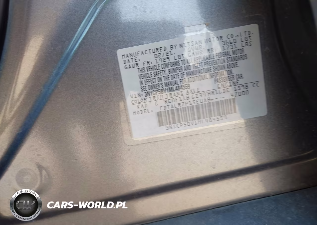 2021 Nissan Kicks S Xtronic Cvt VIN:3N1CP5BV1ML484559 - 9