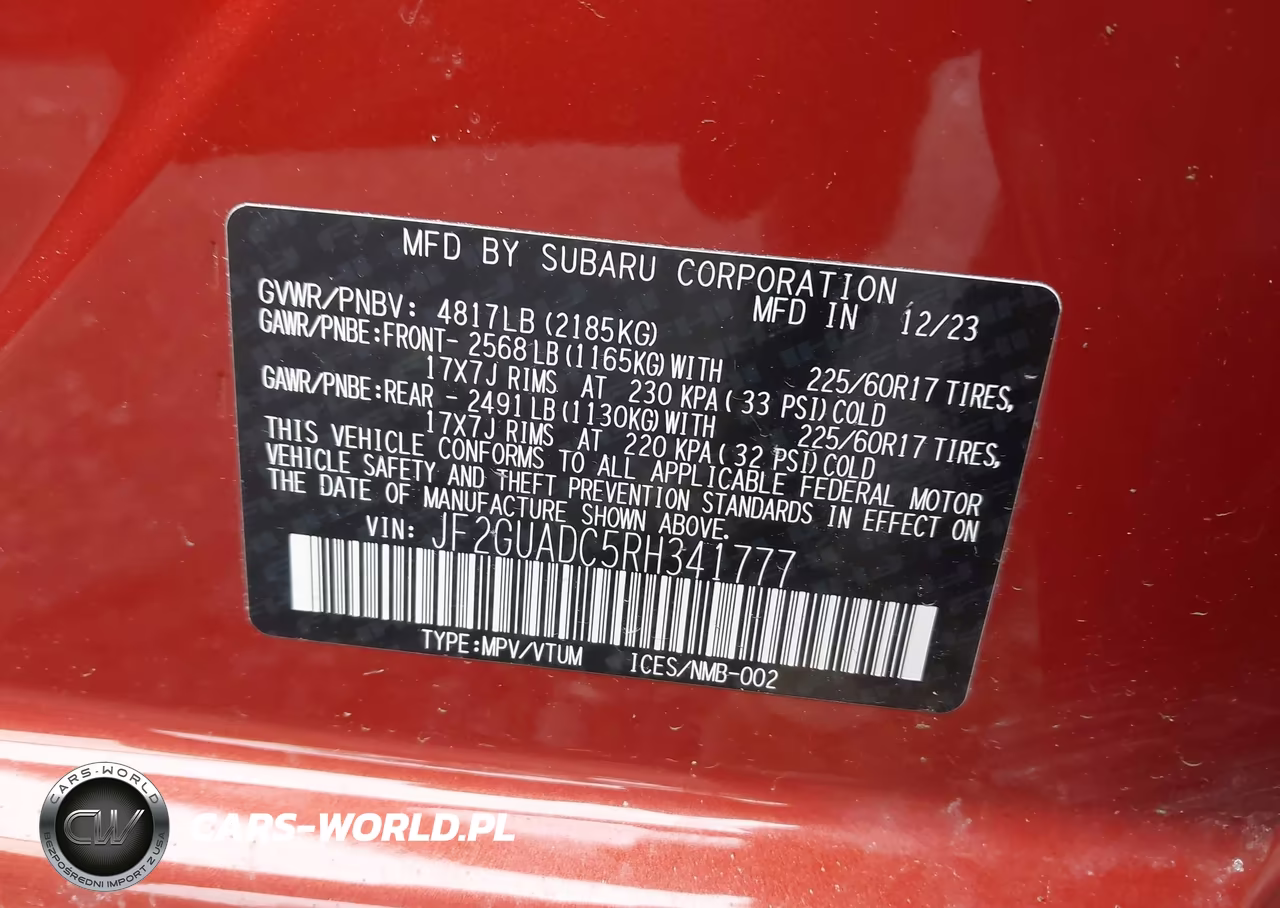 2024 Subaru Crosstrek Premium VIN:JF2GUADC5RH341777 - 9