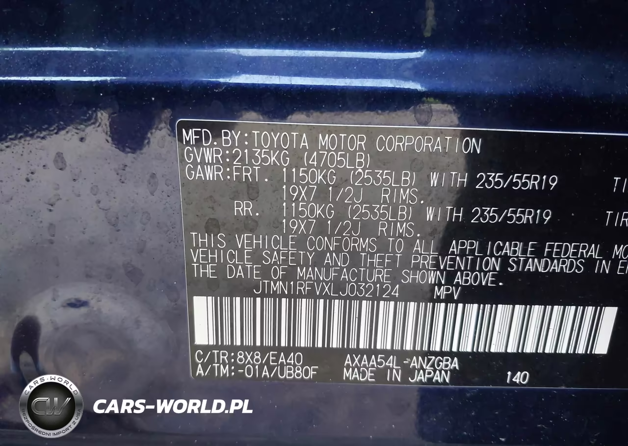 2020 Toyota Rav4 Limited VIN:JTMN1RFVXLJ032124 - 9