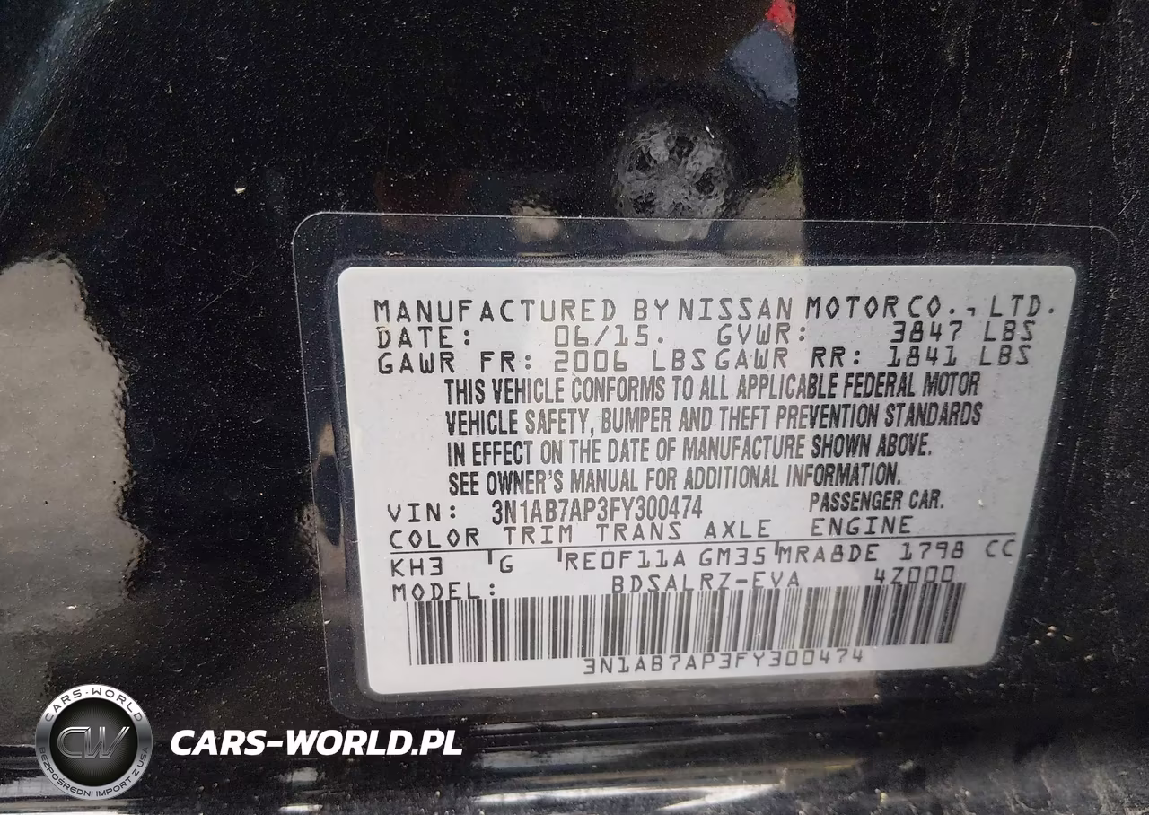 2015 Nissan Sentra Sr VIN:3N1AB7AP3FY300474 - 9