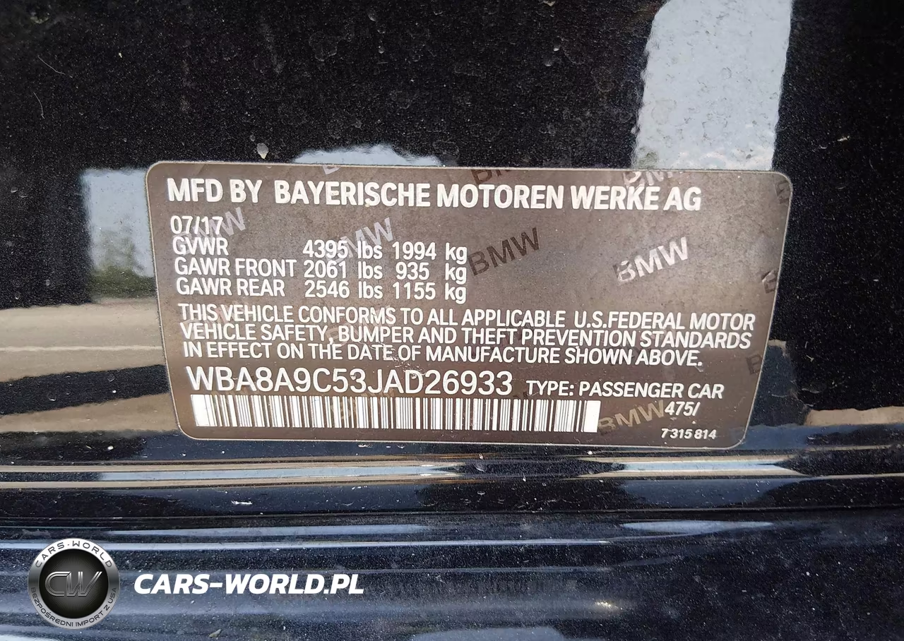 2018 BMW 320I VIN:WBA8A9C53JAD26933 - 9