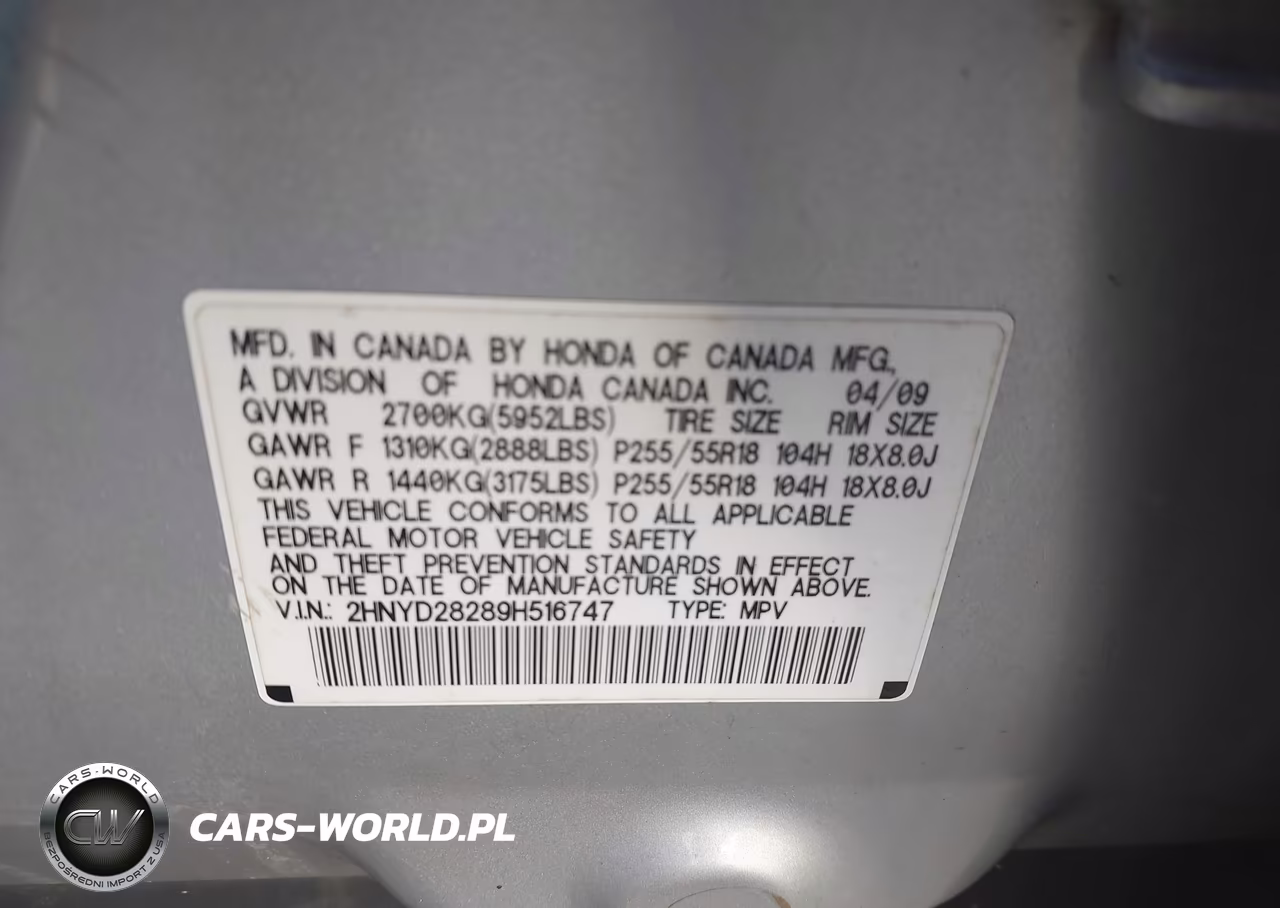 2009 Acura Mdx VIN:2HNYD28289H516747 - 9