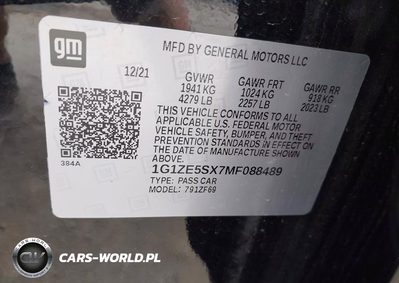 2021 Chevrolet Malibu Fwd Premier VIN:1G1ZE5SX7MF088489 - 9
