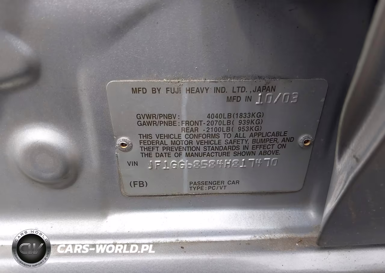 2004 Subaru Impreza Outback Sport VIN:JF1GG68584H817470 - 9