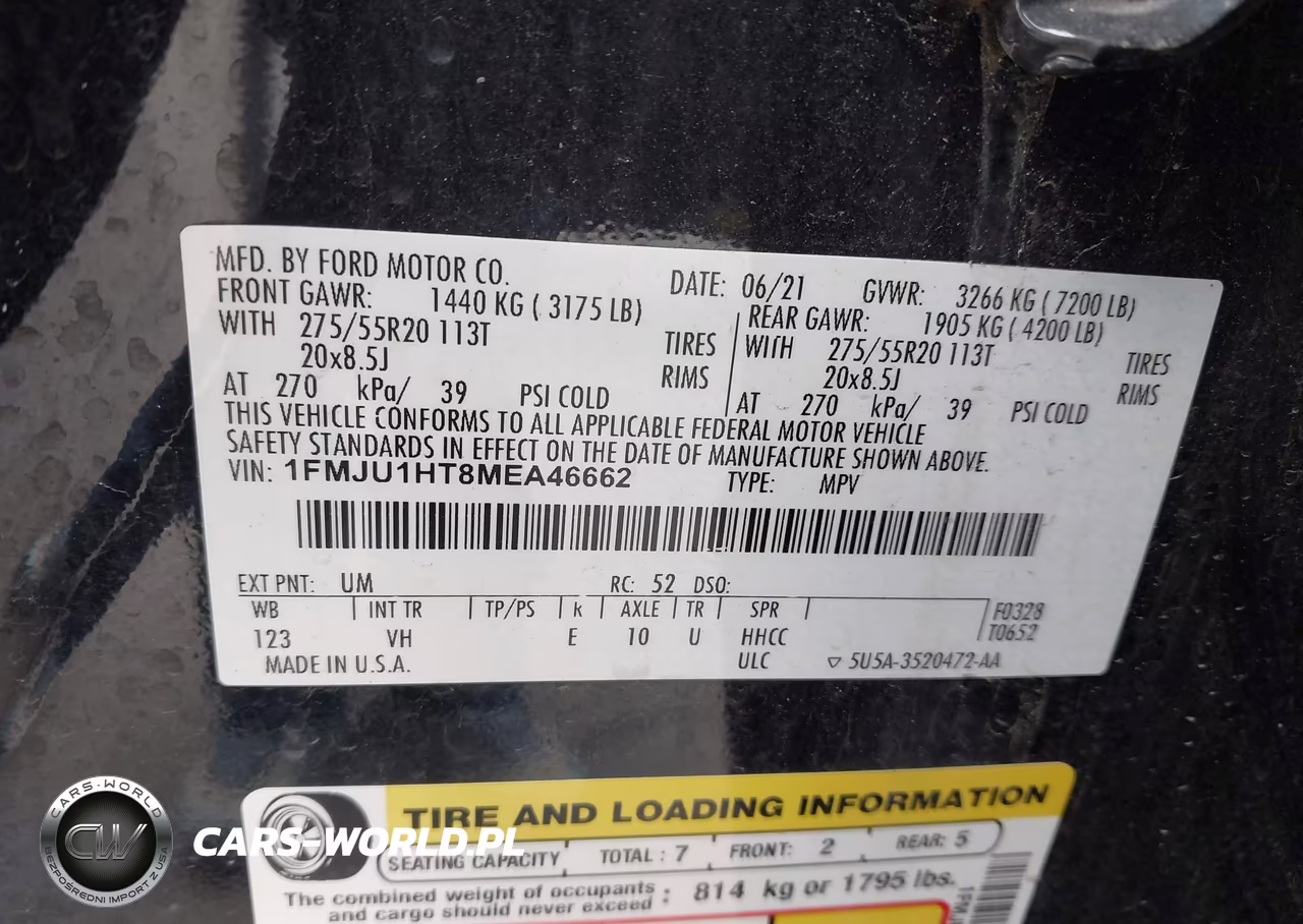 2021 Ford Expedition Xlt VIN:1FMJU1HT8MEA46662 - 9