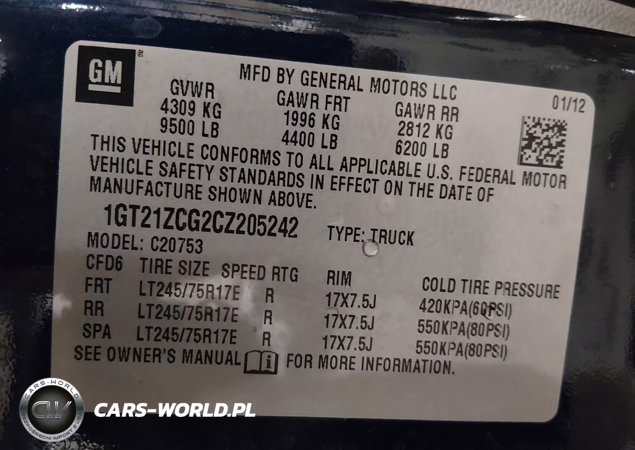2012 GMC Sierra 2500Hd Work Truck VIN:1GT21ZCG2CZ205242 - 9