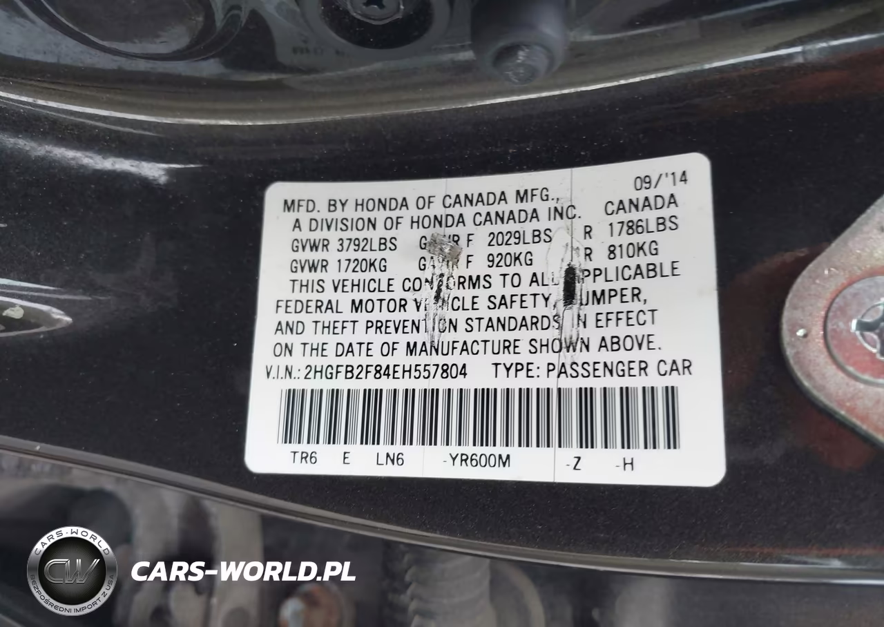2014 Honda Civic Ex VIN:2HGFB2F84EH557804 - 9