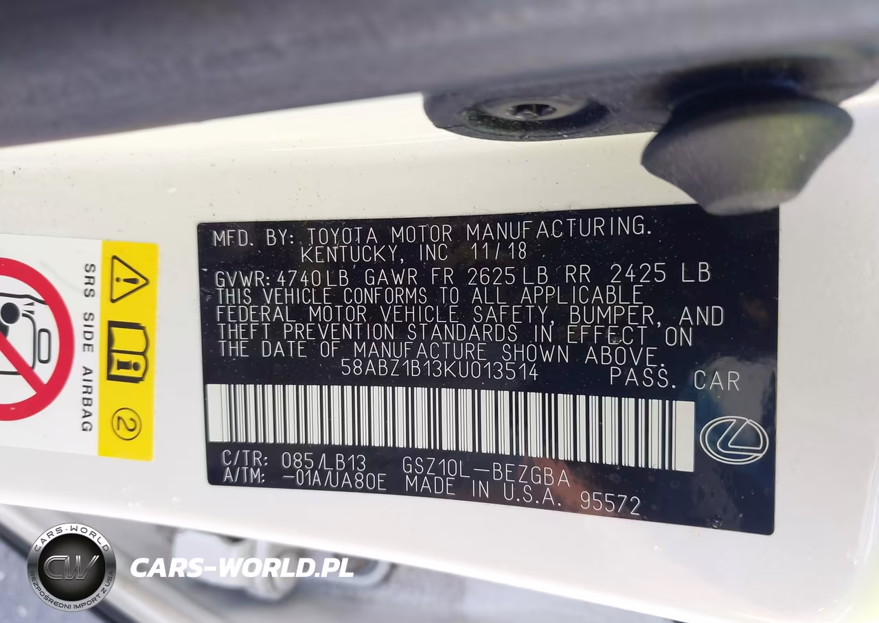 2019 Lexus Es 350 Luxury VIN:58ABZ1B13KU013514 - 9
